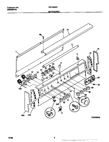 02 - Backguard parts for Frigidaire Range FEF450WCWA from AppliancePartsPros.com