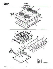 04 - Top / Drawer parts for Frigidaire Range FEF389CESB from AppliancePartsPros.com
