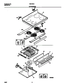 04 - Top / Drawer parts for Frigidaire Range FEF378CETC from AppliancePartsPros.com