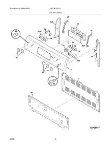 03 - Backguard parts for Frigidaire Range FEF387XECA from AppliancePartsPros.com