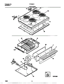 04 - Top / Drawer parts for Frigidaire Range FEF389CEBC from AppliancePartsPros.com