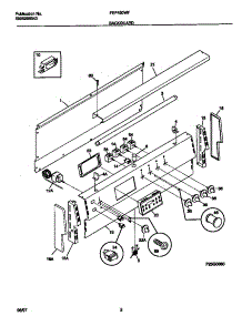 02 - Backguard parts for Frigidaire Range FEF450WFWA from AppliancePartsPros.com