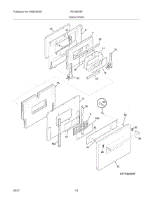 09 - Oven Door parts for Frigidaire Range FEF455BBF from AppliancePartsPros.com