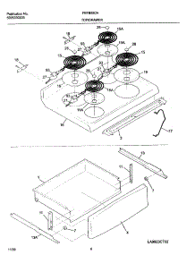 07 - Top / Drawer parts for Frigidaire Range FEFB55CHSE from AppliancePartsPros.com