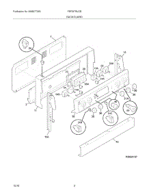 03 - Backguard parts for Frigidaire Range FEF387WJCB from AppliancePartsPros.com