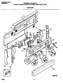 02 - Backguard parts for Frigidaire Range FEF389CFBJ from AppliancePartsPros.com