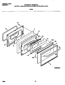 05 - Door parts for Frigidaire Range FEF389CFBJ from AppliancePartsPros.com