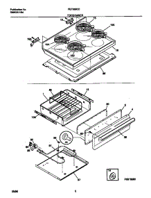 04 - Top / Drawer parts for Frigidaire Range FEF389CETA from AppliancePartsPros.com
