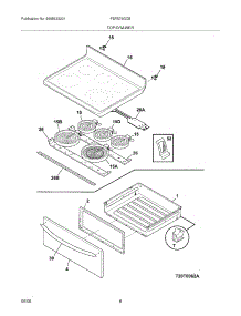 07 - Top / Drawer parts for Frigidaire Range FEFB79GCB from AppliancePartsPros.com