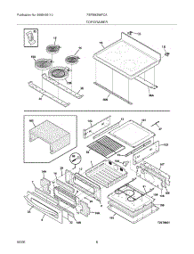 07 - Top / Drawer parts for Frigidaire Range FEFBMZ96FCA from AppliancePartsPros.com