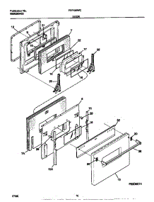 05 - Door parts for Frigidaire Range FEF450WCWA from AppliancePartsPros.com