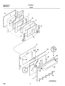 09 - Door parts for Frigidaire Range FEFB55CHSE from AppliancePartsPros.com