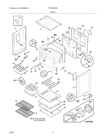 05 - Body parts for Frigidaire Range FEFL58GSB from AppliancePartsPros.com