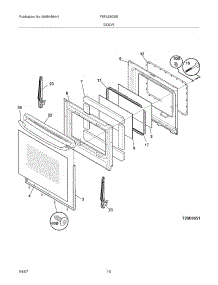 09 - Door parts for Frigidaire Range FEFL58GSB from AppliancePartsPros.com