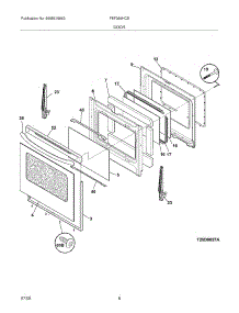 09 - Door parts for Frigidaire Range FEF369HCB from AppliancePartsPros.com