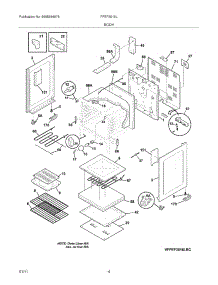 05 - Body parts for Frigidaire Range FFEF3018LWC from AppliancePartsPros.com