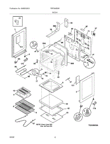 05 - Body parts for Frigidaire Range FEF366EMK from AppliancePartsPros.com