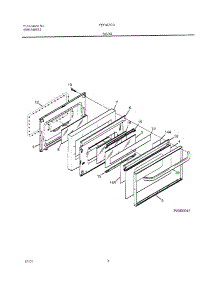 09 - Door parts for Frigidaire Range FEF367CGSE from AppliancePartsPros.com