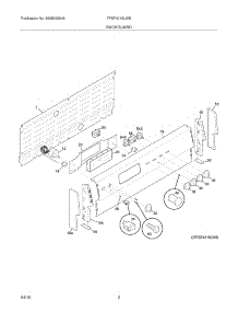 03 - Backguard parts for Frigidaire Range FFEF4015LWB from AppliancePartsPros.com