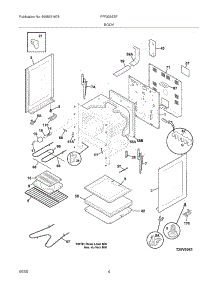 05 - Body parts for Frigidaire Range FFF335ESF from AppliancePartsPros.com