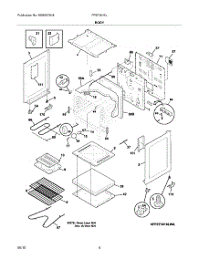 05 - Body parts for Frigidaire Range FFEF3016LWB from AppliancePartsPros.com