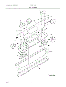 03 - Backguard parts for Frigidaire Range FFES3015LSB from AppliancePartsPros.com