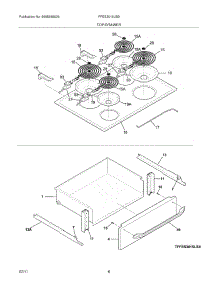 07 - Top / Drawer parts for Frigidaire Range FFES3015LSB from AppliancePartsPros.com