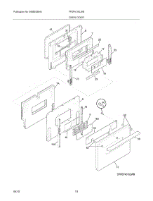 09 - Oven Door parts for Frigidaire Range FFEF4015LWB from AppliancePartsPros.com