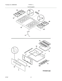 09 - Top / Drawer parts for Frigidaire Range FFGF3011LBA from AppliancePartsPros.com
