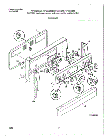 03 - Backguard parts for Frigidaire Range FEF369CGTC from AppliancePartsPros.com