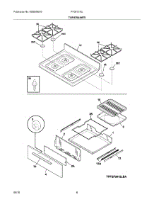 09 - Top / Drawer parts for Frigidaire Range FFGF3015LBB from AppliancePartsPros.com