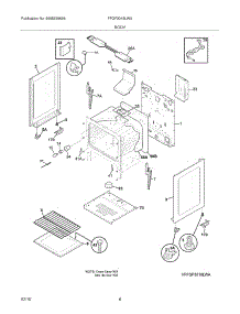 07 - Body parts for Frigidaire Range FFGF3019LWA from AppliancePartsPros.com