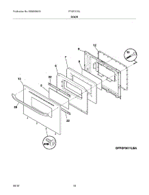 11 - Door parts for Frigidaire Range FFGF3015LBB from AppliancePartsPros.com