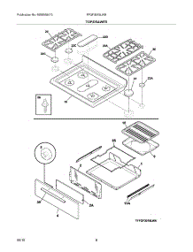 09 - Top / Drawer parts for Frigidaire Range FFGF3019LWB from AppliancePartsPros.com