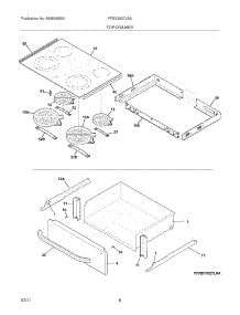 07 - Top / Drawer parts for Frigidaire Range FFES3027LSA from AppliancePartsPros.com