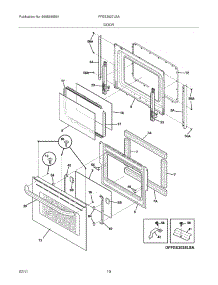 09 - Door parts for Frigidaire Range FFES3027LSA from AppliancePartsPros.com