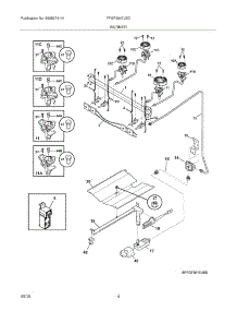 05 - Burner parts for Frigidaire Range FFGF3047LSD from AppliancePartsPros.com