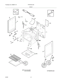 07 - Body parts for Frigidaire Range FFGF3047LSD from AppliancePartsPros.com