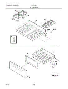 09 - Top / Drawer parts for Frigidaire Range FFGF3023LBA from AppliancePartsPros.com
