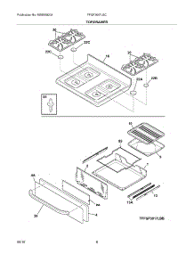 09 - Top / Drawer parts for Frigidaire Range FFGF3047LSC from AppliancePartsPros.com