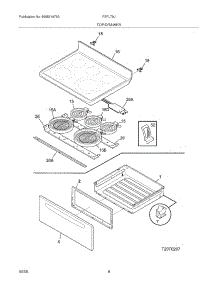 07 - Top / Drawer parts for Frigidaire Range FEFL79JSA from AppliancePartsPros.com