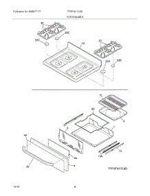 09 - Top / Drawer parts for Frigidaire Range FFGF3017LSB from AppliancePartsPros.com
