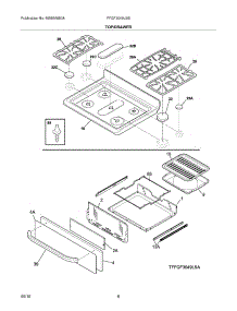 09 - Top / Drawer parts for Frigidaire Range FFGF3049LSB from AppliancePartsPros.com