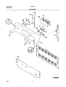 03 - Backguard parts for Frigidaire Range FEFL88ASB from AppliancePartsPros.com