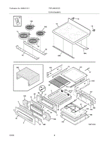 07 - Top / Drawer parts for Frigidaire Range FEFLM605DCD from AppliancePartsPros.com