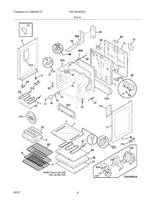 05 - Body parts for Frigidaire Range FEFLMC55GCA from AppliancePartsPros.com