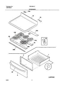 07 - Top / Drawer parts for Frigidaire Range FEFL88ACC from AppliancePartsPros.com