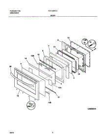 09 - Door parts for Frigidaire Range FEFL88ACC from AppliancePartsPros.com