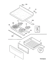 07 - Top / Drawer parts for Frigidaire Range FEFS66DSA from AppliancePartsPros.com