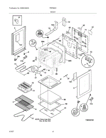 05 - Body parts for Frigidaire Range FEFS66DQJ from AppliancePartsPros.com